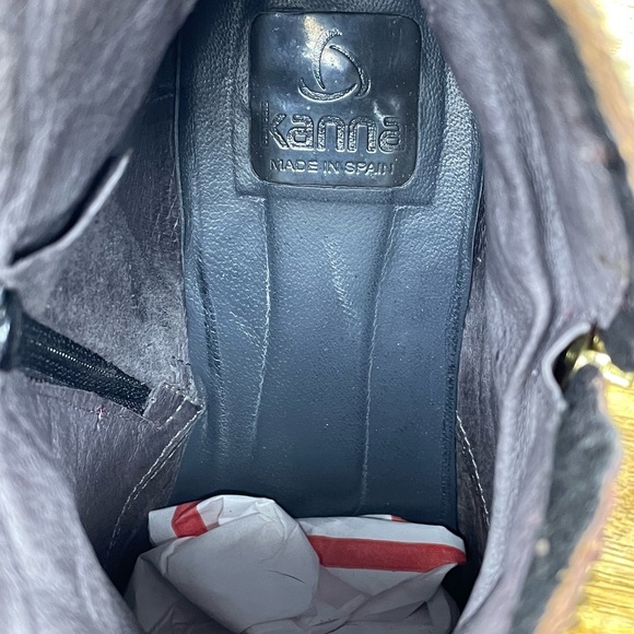 Kanna Women's Kelly Bootie BurgunLeather Reptile Zipper Trim EU Sz 41 - Picture 10 of 10